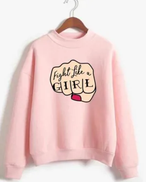 PINK FIGHT LIKE A SWEATSHIRT FOR womens