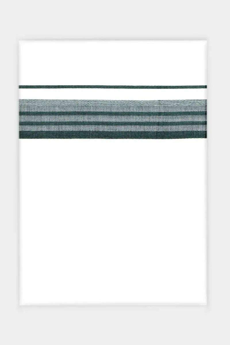 Pleasant Navya - Dark Green Smooth Cotton Double Layered Dhoti With Fancy Borders | Uathayam