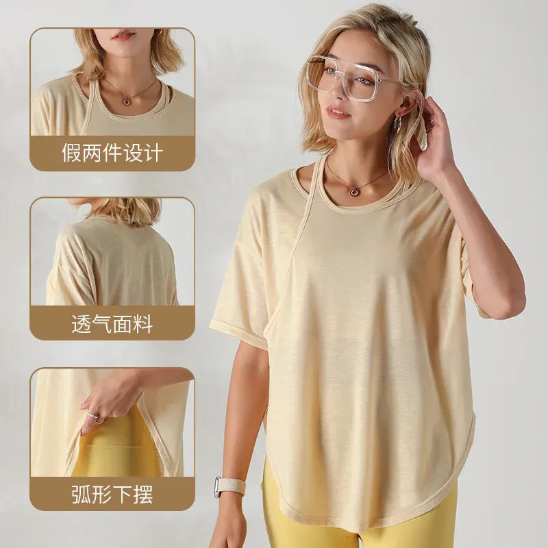 Plus Size Loose Breathable Yoga Fitness T-shirts