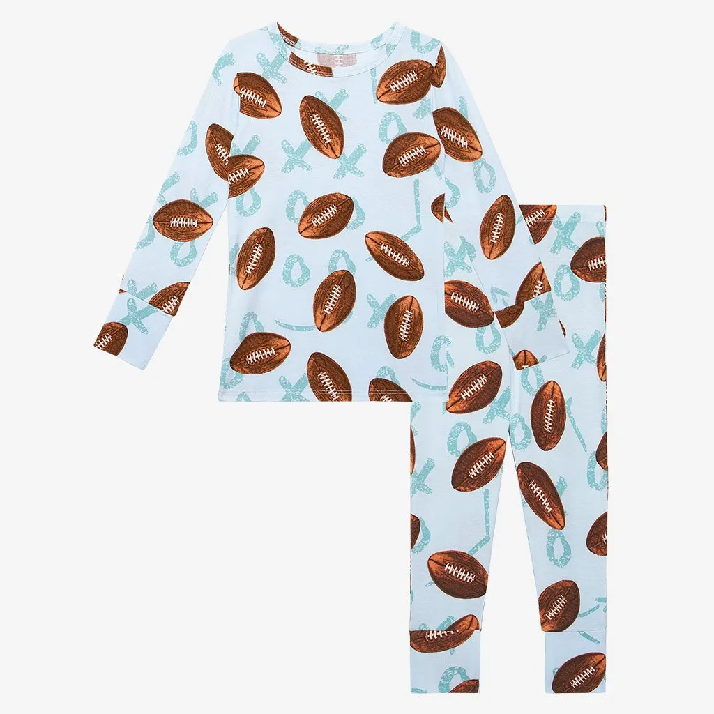 Posh Peanut Field Day -L/S Basic Pajama Blue