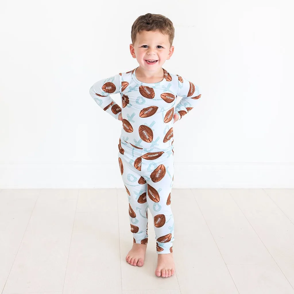 Posh Peanut Field Day -L/S Basic Pajama Blue