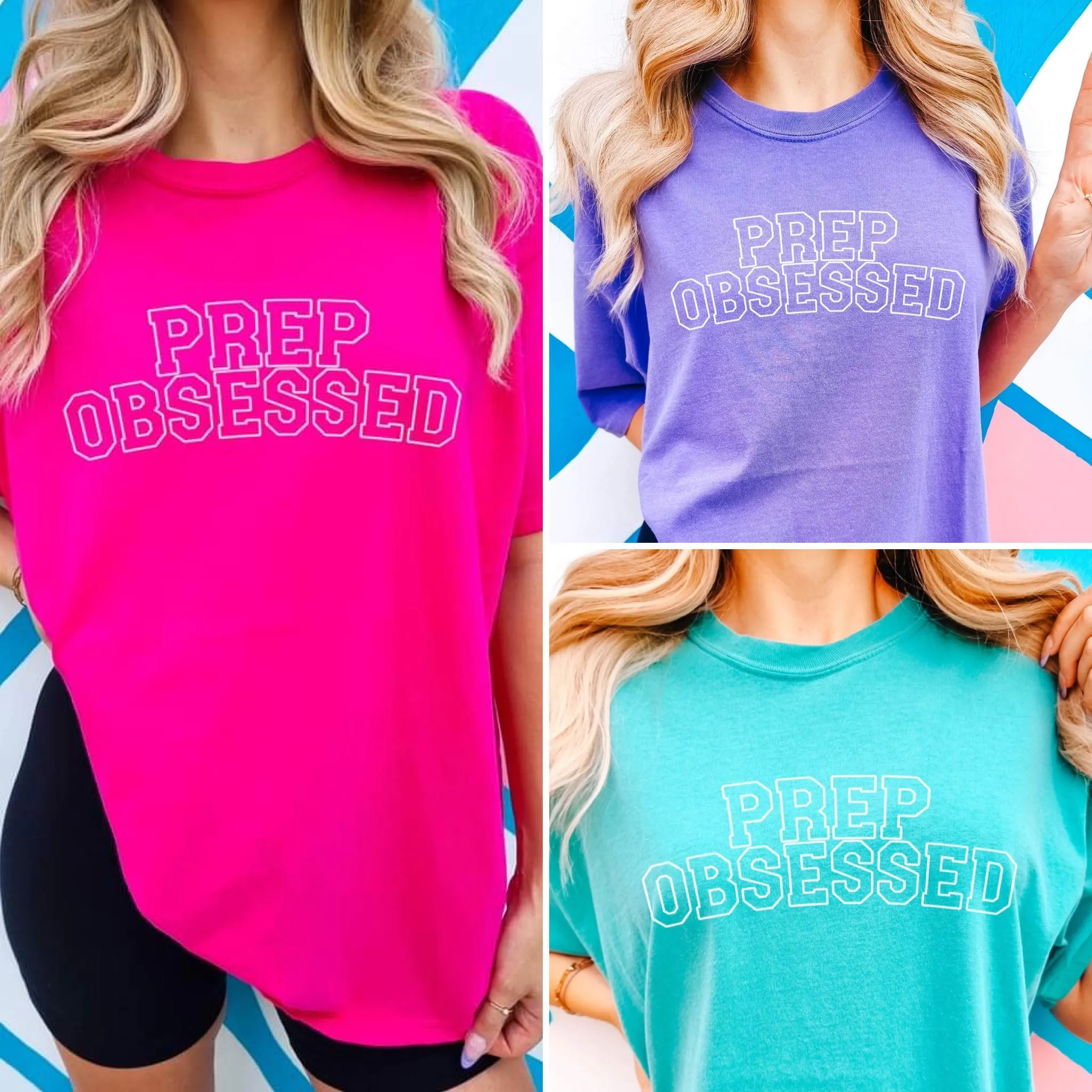 'Prep Obsessed' Varsity Letter Graphic Tee