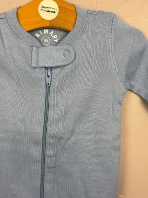 Primary Organic Sleepsuit - Plain dye Sky Blue (New) NB to 18-24m