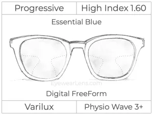 Progressive - Varilux - Physio Wave 3 - Digital - High Index 1.60 - Smart Blue Filter