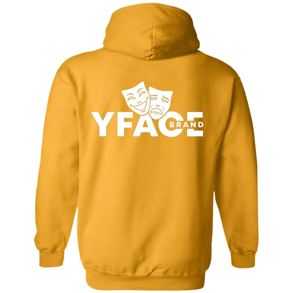 Pullover Hoodie White Logo Front & Back 2