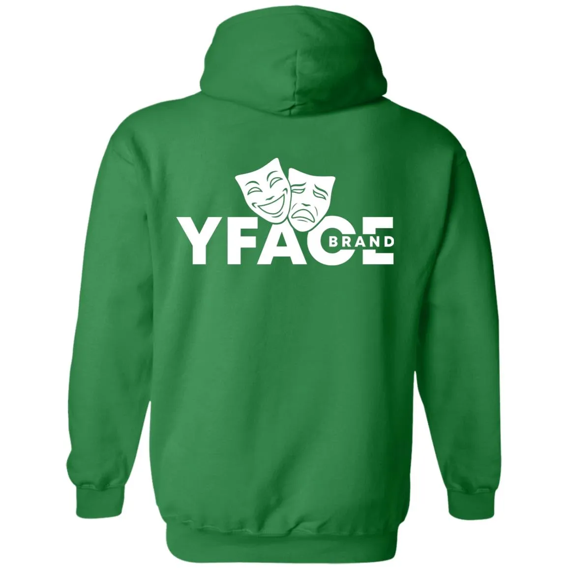 Pullover Hoodie White Logo Front & Back 2