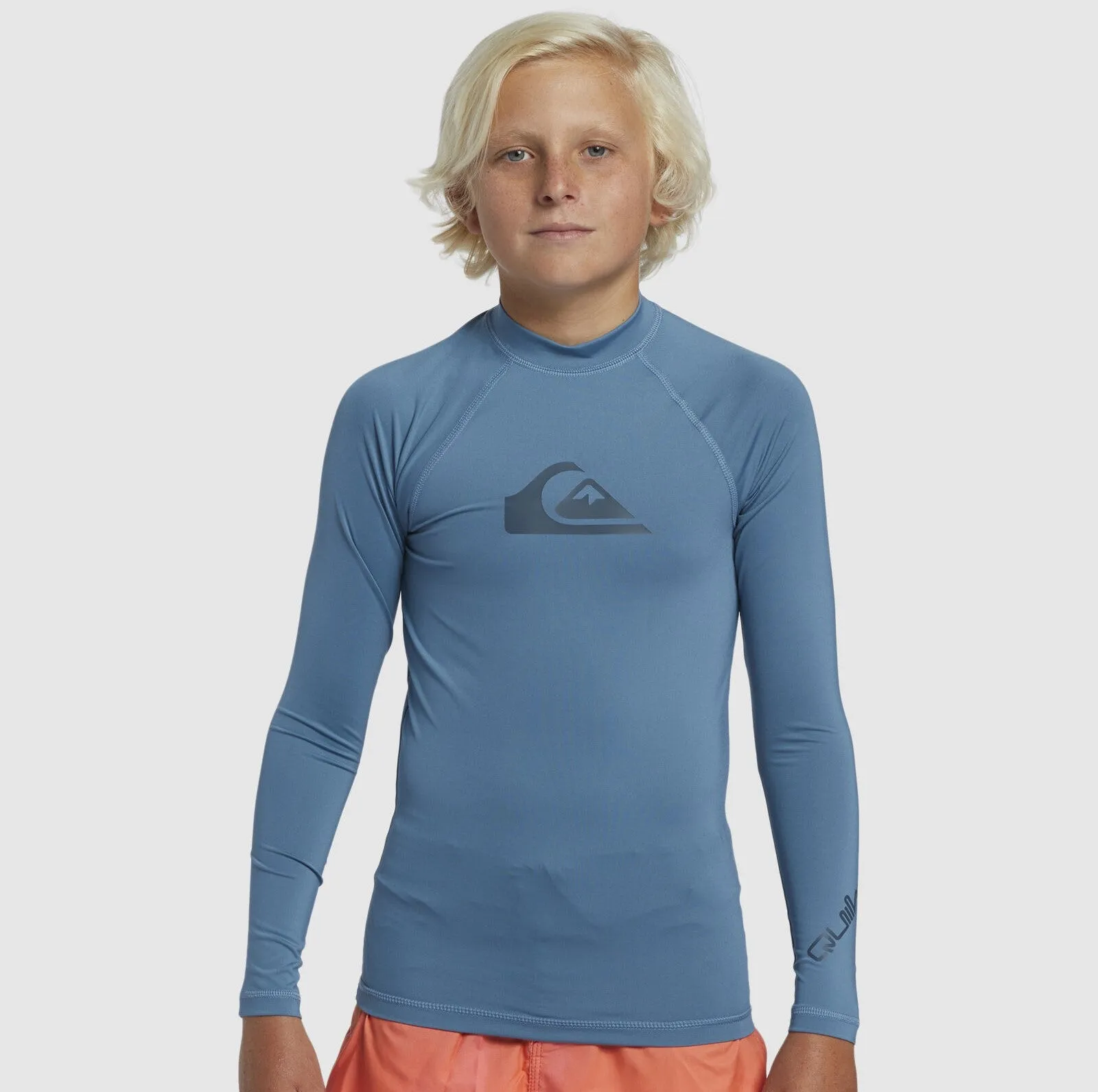 QUIKSILVER ALL TIME LONG SLEEVE YOUTH RASH TOP BERING SEA