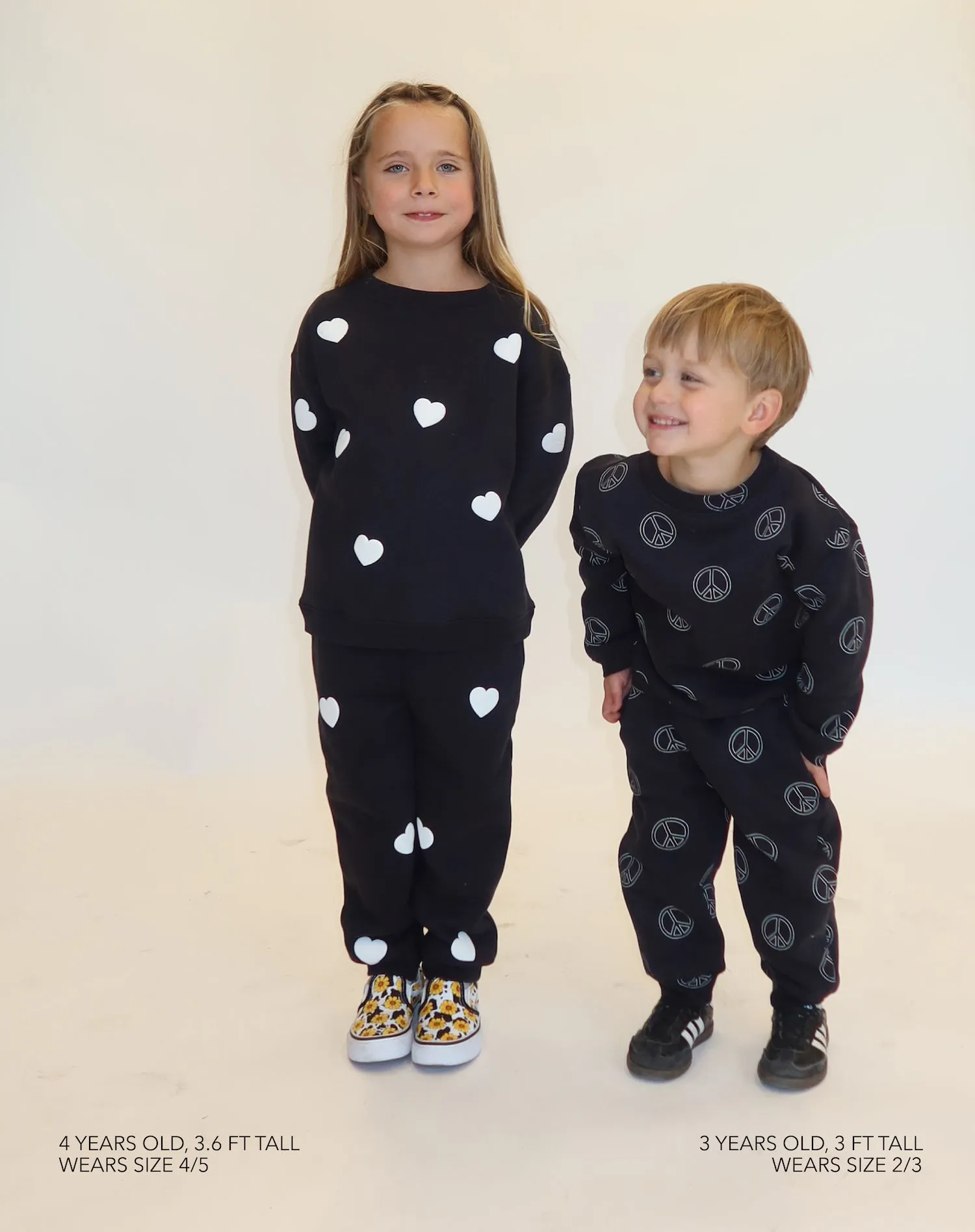 "All Over Heart" Kids Classic Crew