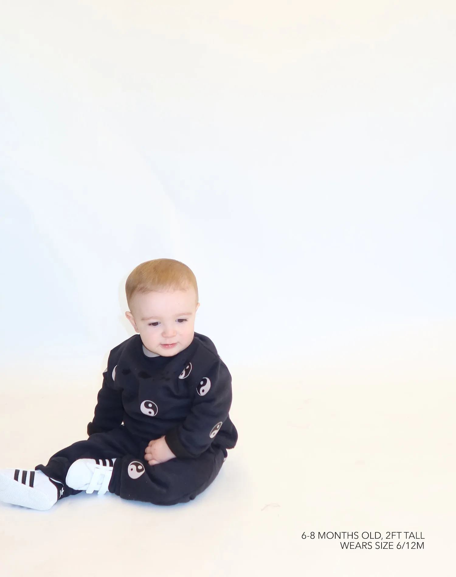 "All Over Yin Yang" Kids Classic Crew