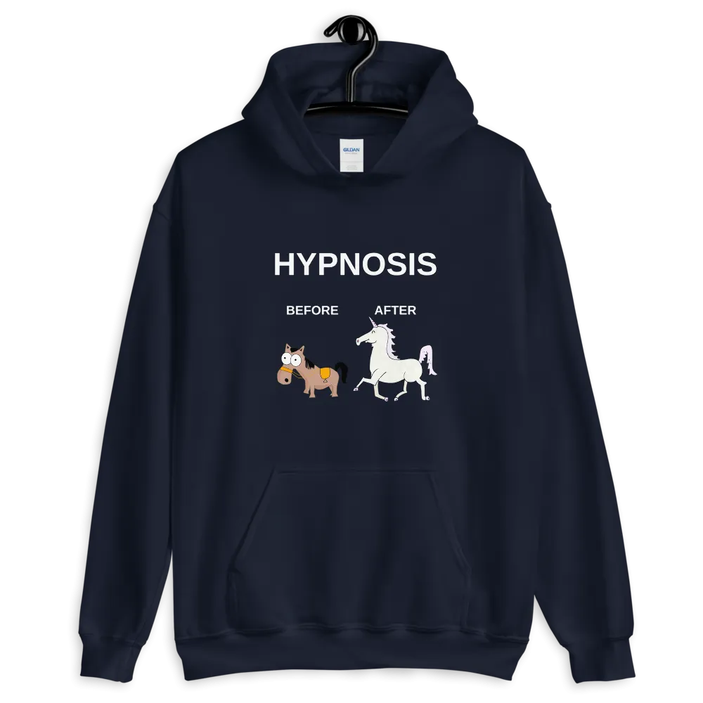"Hypnosis Before and After" Funny Short-Sleeve Unisex Hoodie