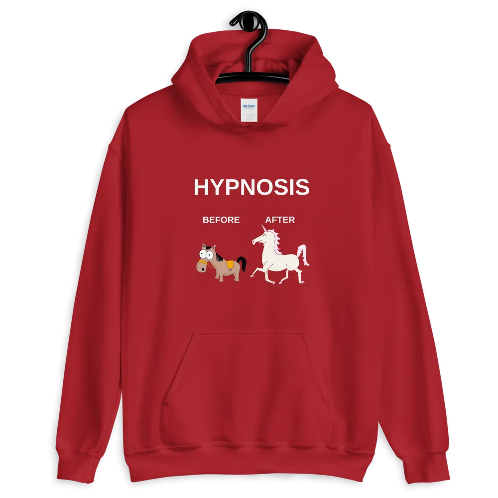 "Hypnosis Before and After" Funny Short-Sleeve Unisex Hoodie