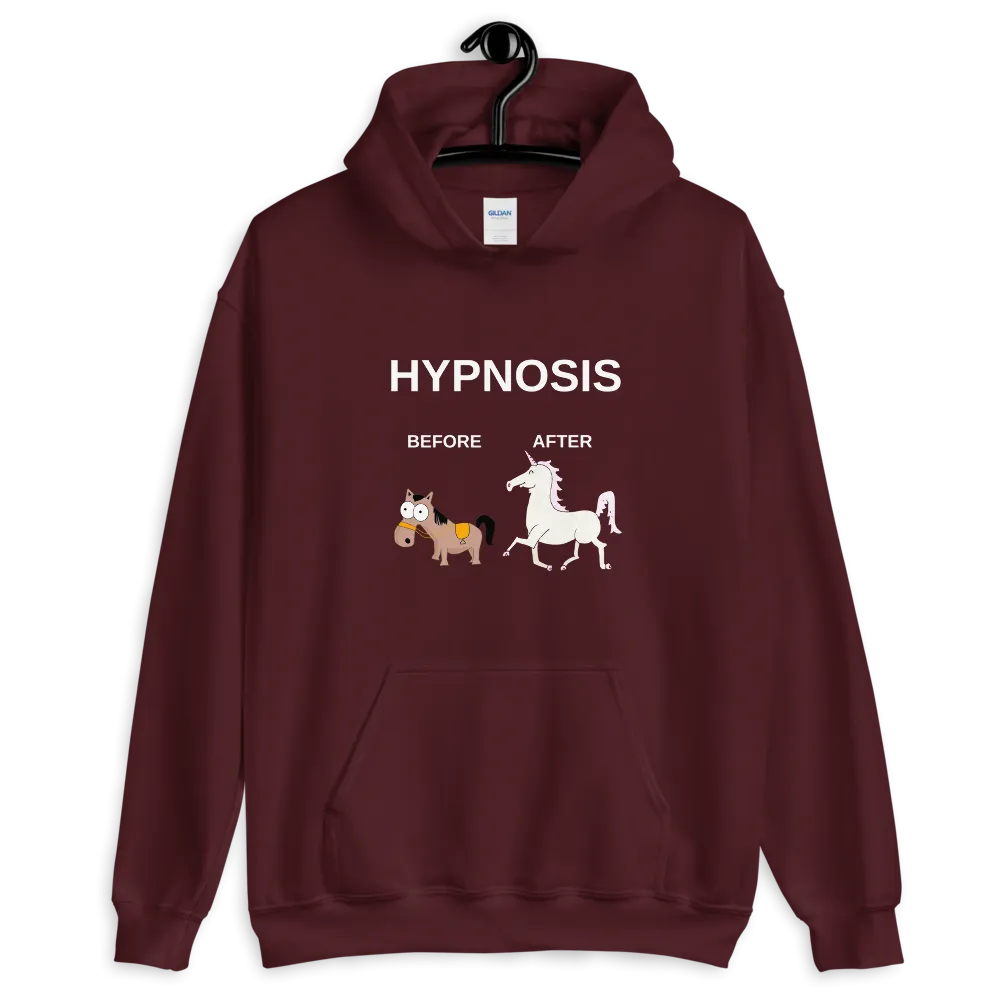 "Hypnosis Before and After" Funny Short-Sleeve Unisex Hoodie