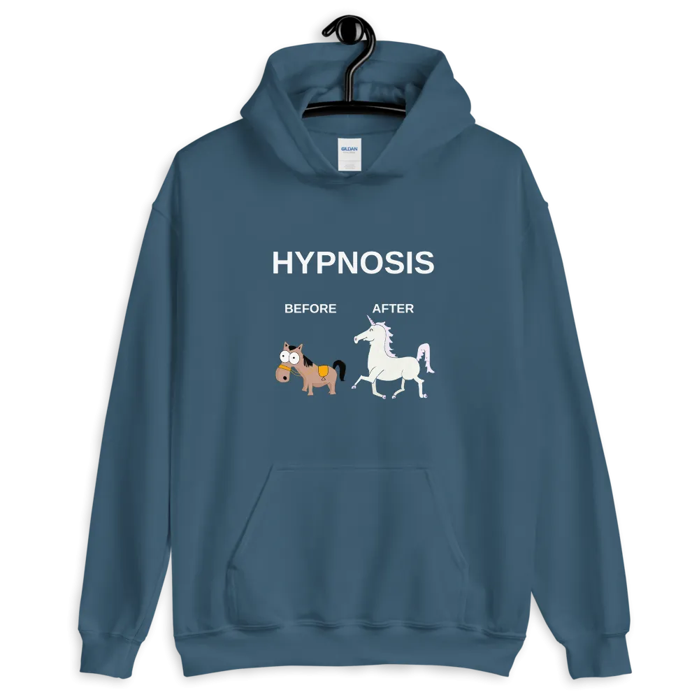 "Hypnosis Before and After" Funny Short-Sleeve Unisex Hoodie