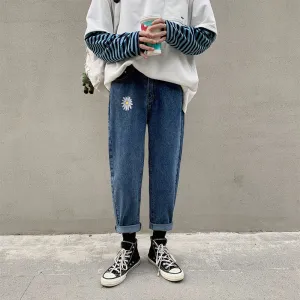 "SMALL DAISY STRAIGHT LOOSE" JEANS Y033001