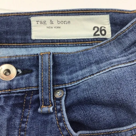 rag &amp; bone hi rise ankle skinny jeans