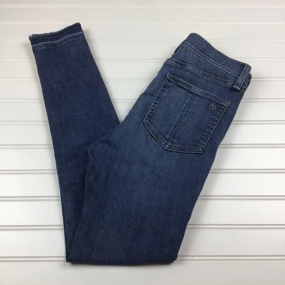 rag &amp; bone hi rise ankle skinny jeans