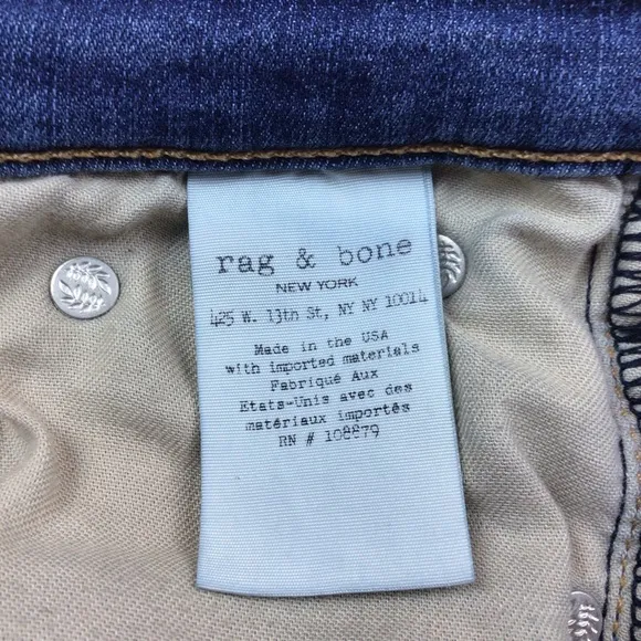 rag &amp; bone hi rise ankle skinny jeans