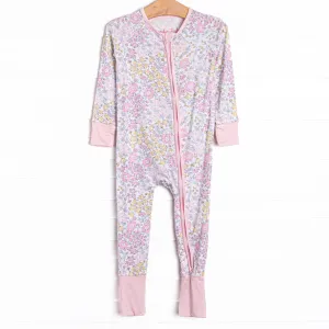 Ready, Set, Grow Bamboo Zippy Pajama, Pink