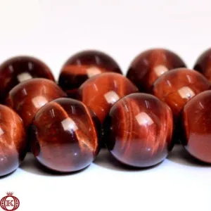 Red Tiger Eye Beads Smooth Round