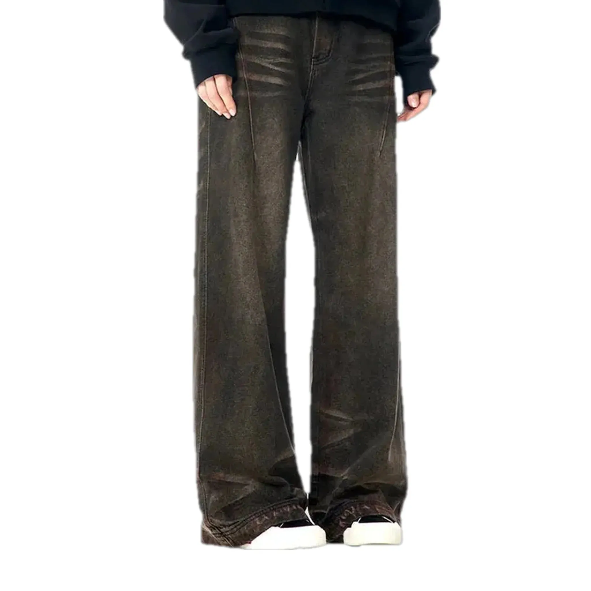 Retro fit trendy men's jeans