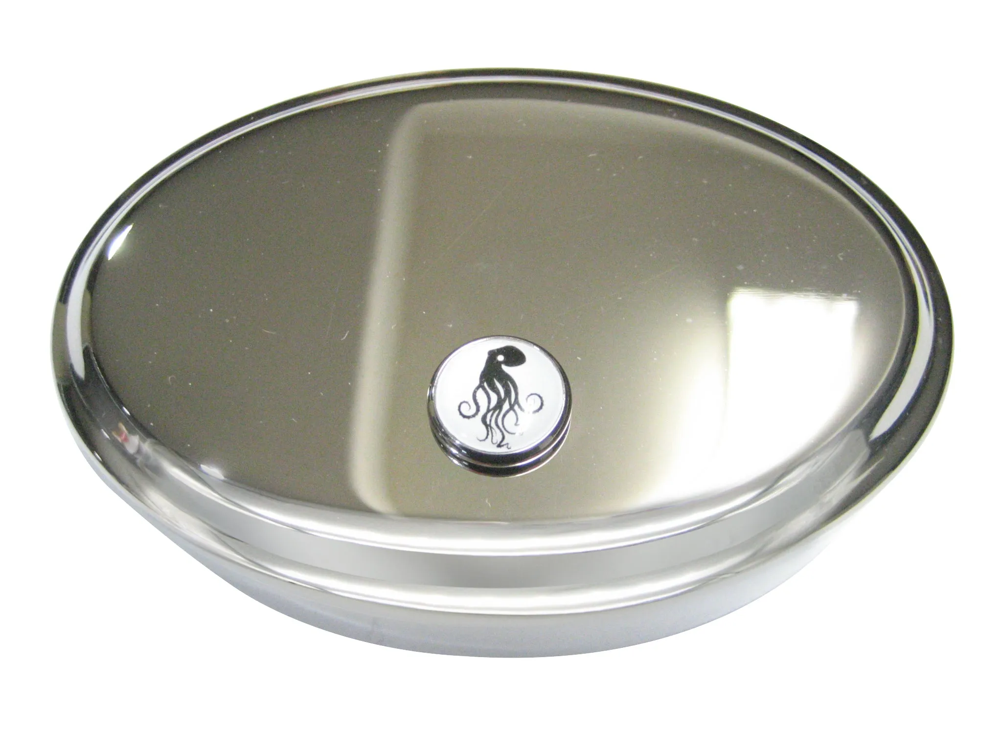 Round Wild Octopus Oval Trinket Jewelry Box