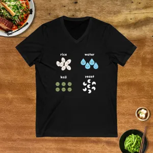Sake Ingredients V-Neck T-Shirt