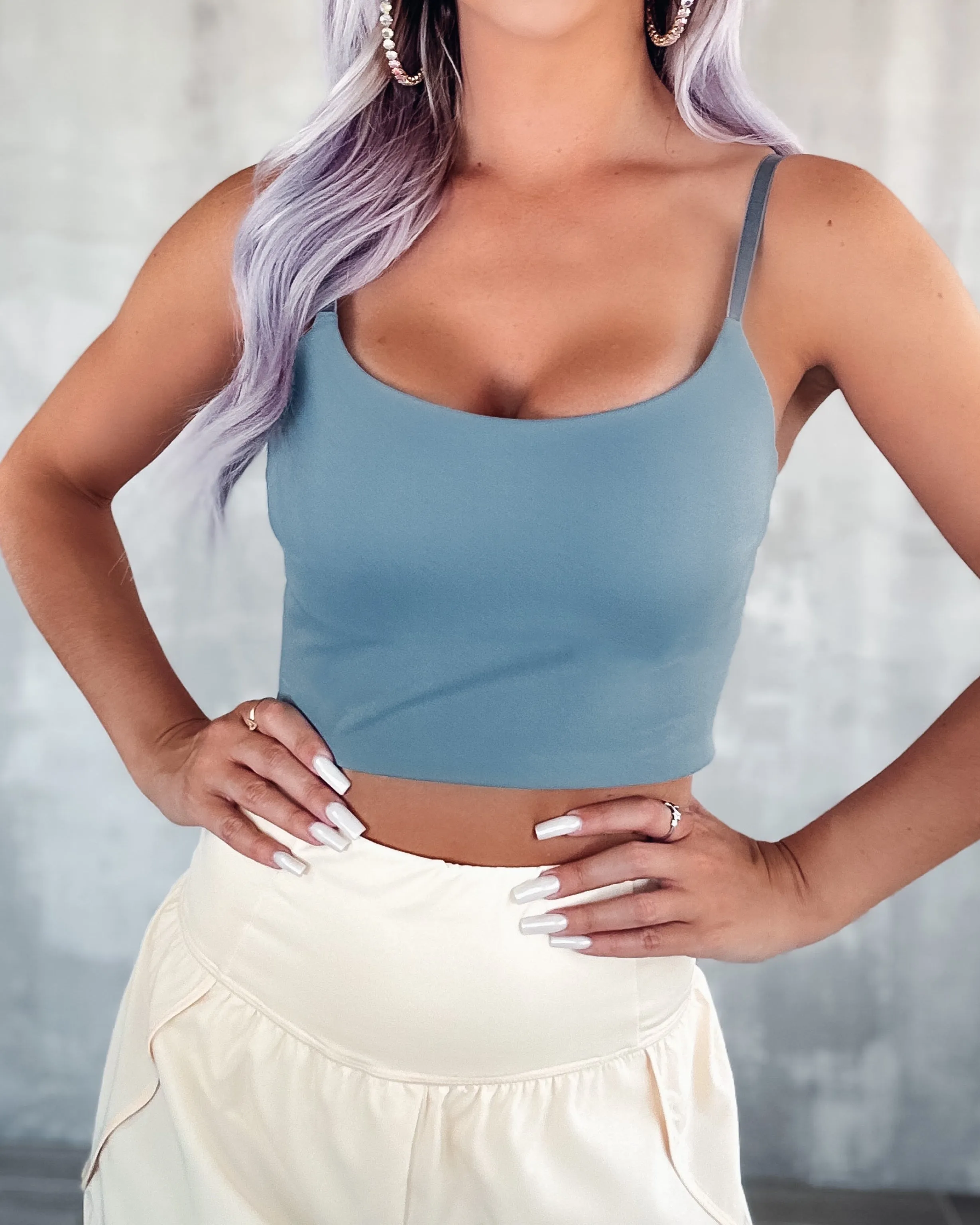 Sculpt & Smooth Padded Cropped Cami - Midnight