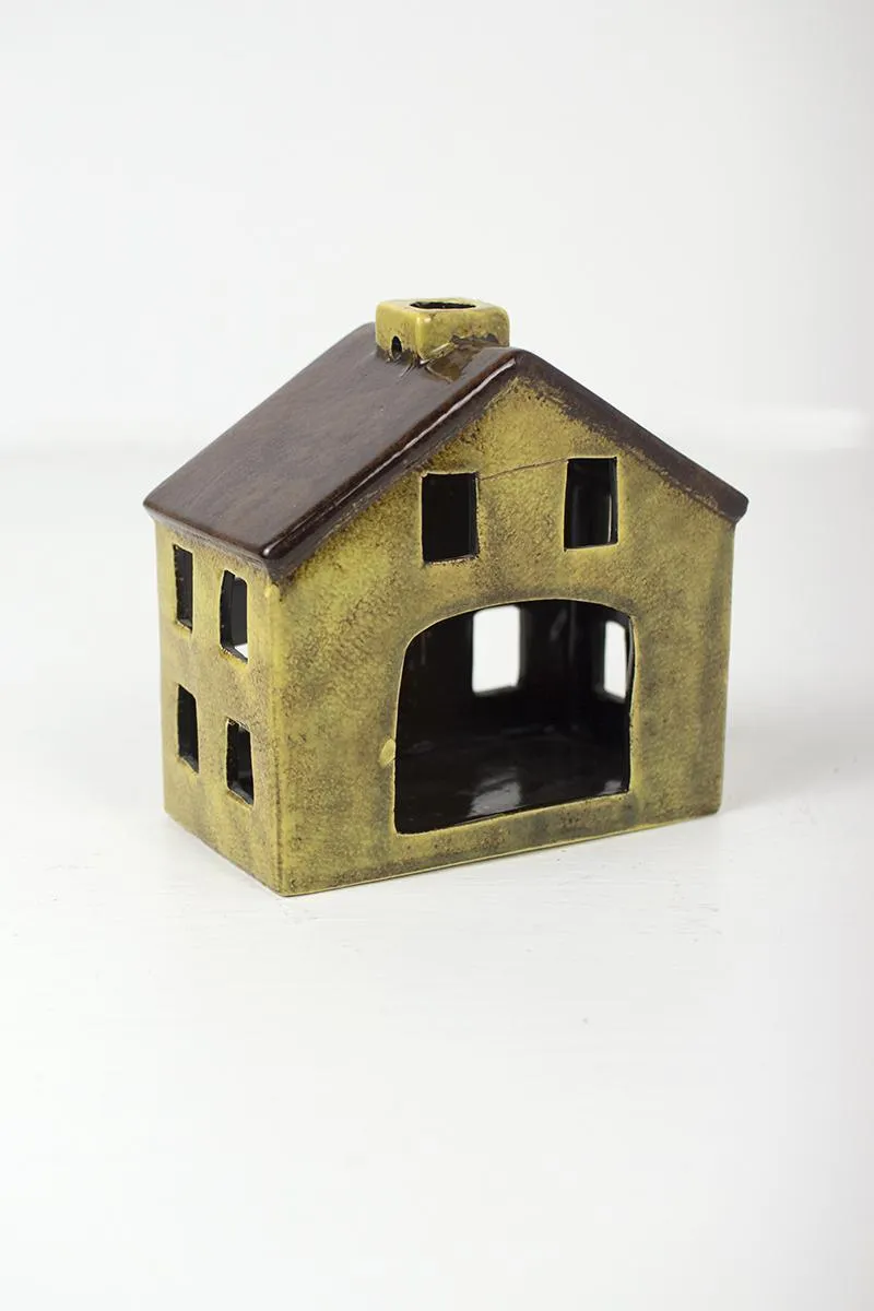 Set of 6 Colorful Ceramic Village