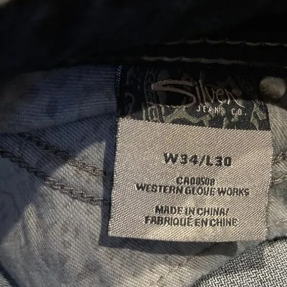 Silver Jeans Women’s Suki Surplus Dark Wash Size W34 X L30
