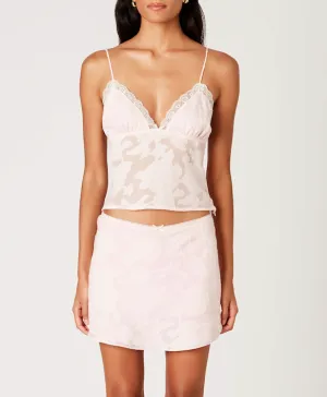 Sleeveless V Neck Floral Top