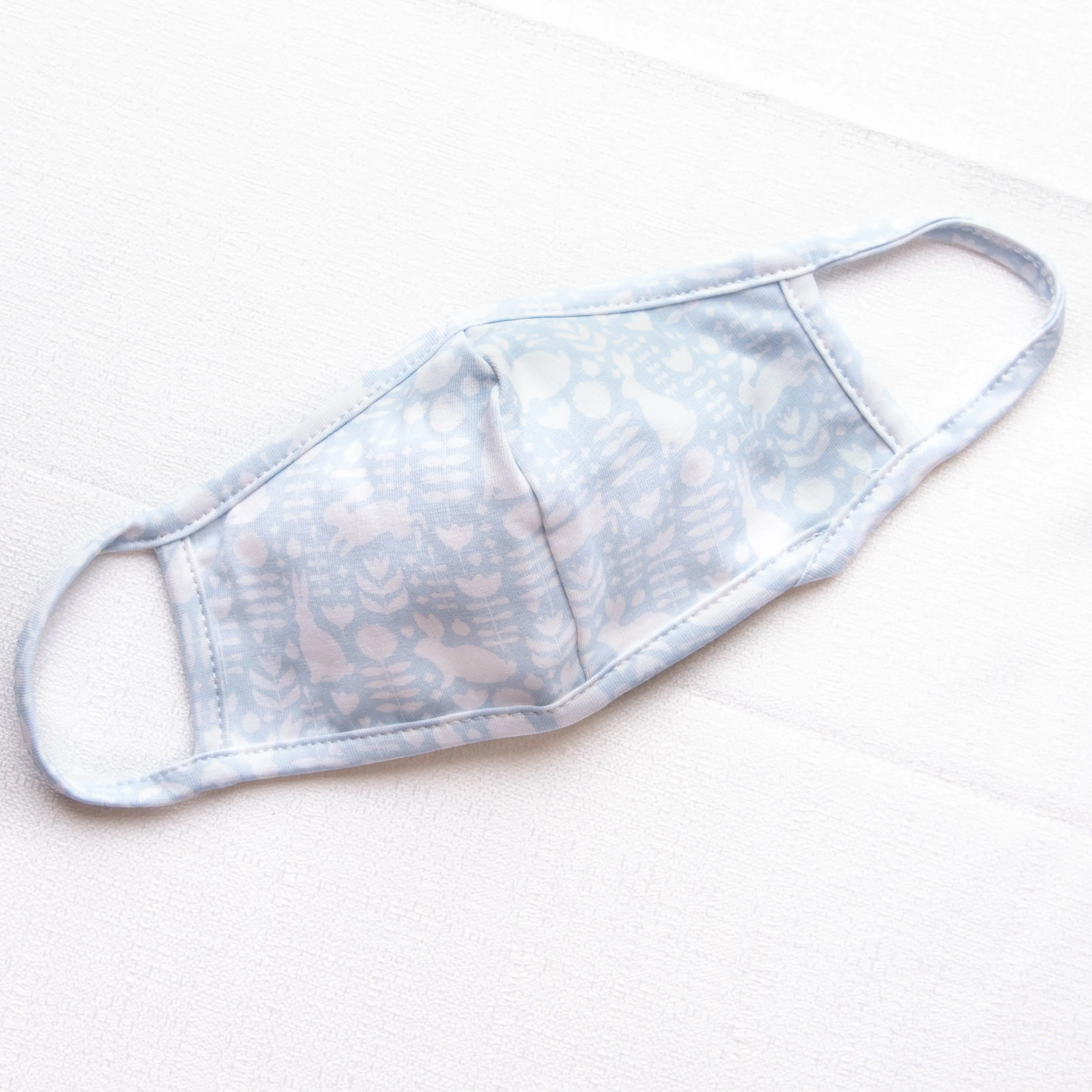 Snuggle Bunny Non-Adjustable Non Medical Mask, Blue