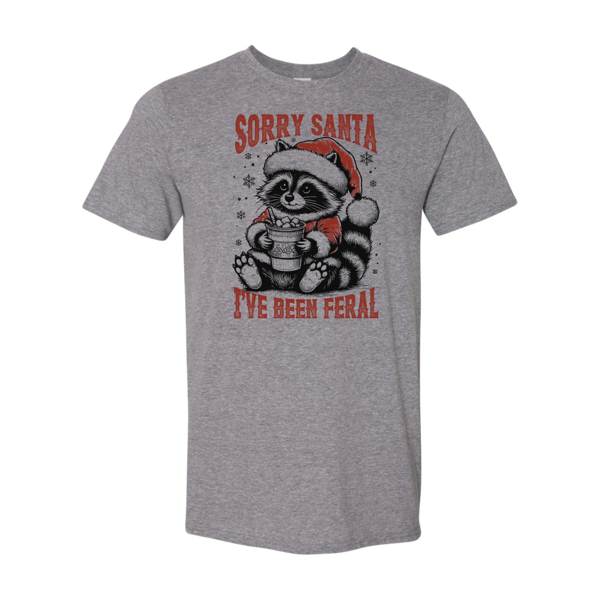 Sorry Santa, I’ve Been Feral Christmas Humor T-Shirt – Holiday Graphic Tee