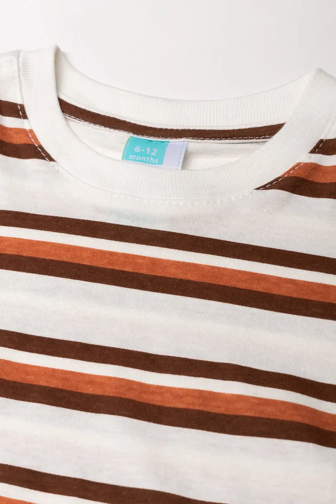 Stripe Long Sleeve T-Shirt Natural