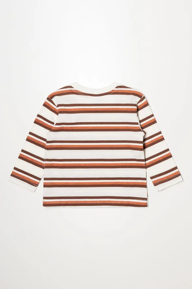 Stripe Long Sleeve T-Shirt Natural