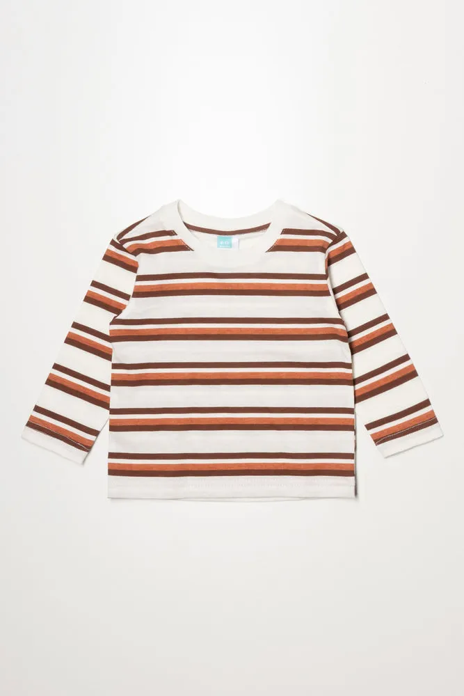 Stripe Long Sleeve T-Shirt Natural