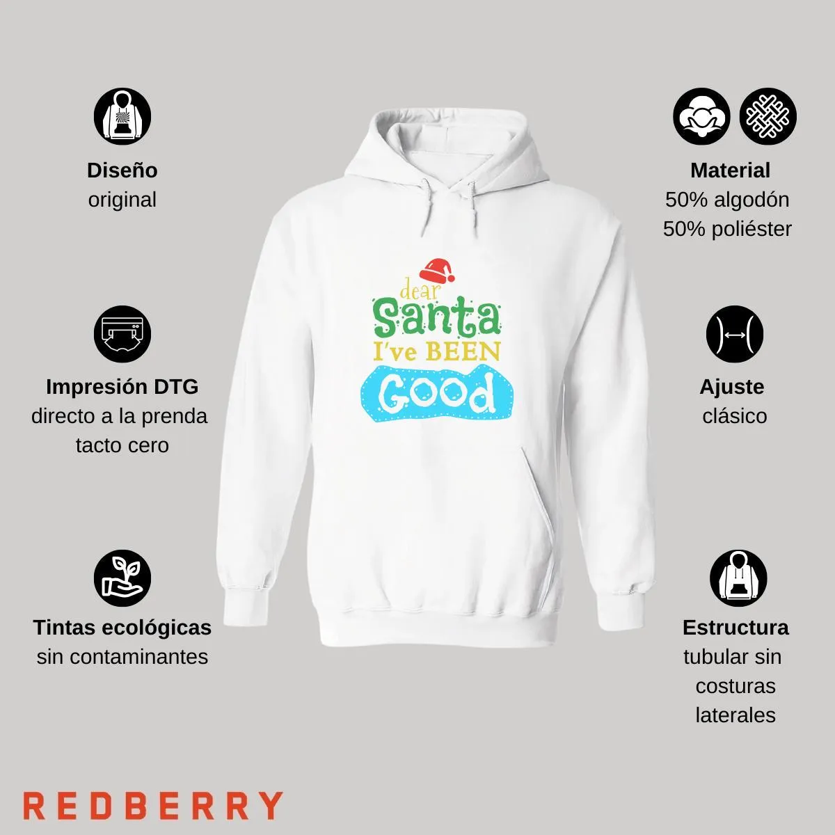 Sudadera Deportiva Mujer Navideña Hoodie 010