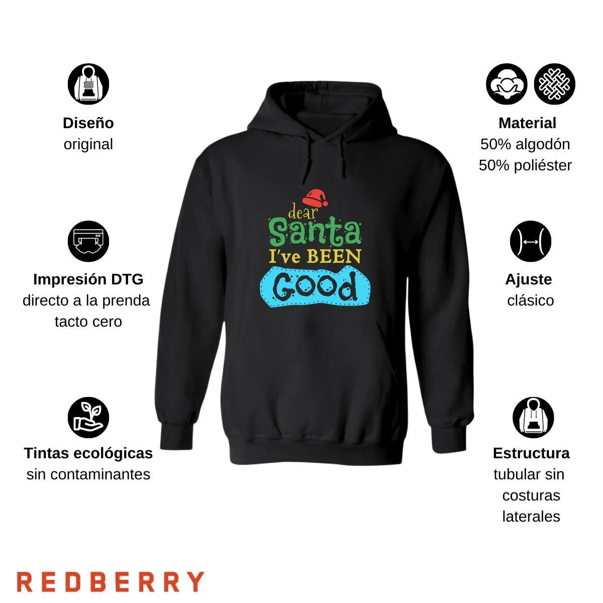 Sudadera Deportiva Mujer Navideña Hoodie 010