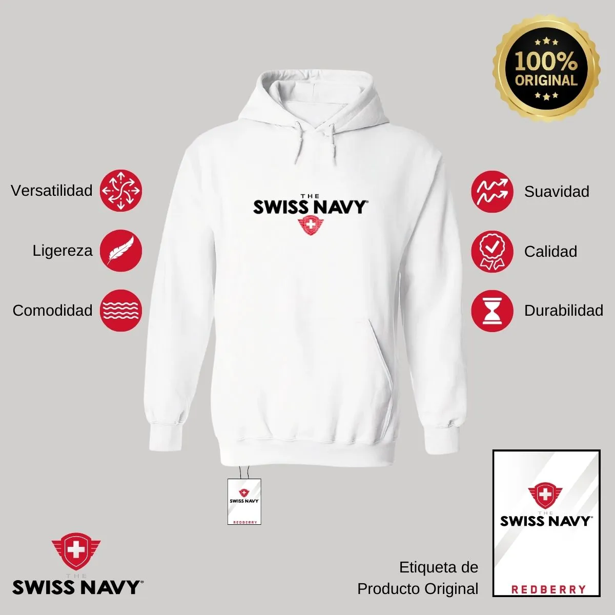 Sudadera Hombre Hoodie The Swiss Navy Logo