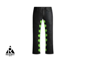 Sun Logo Wax Denim "Black/Green"