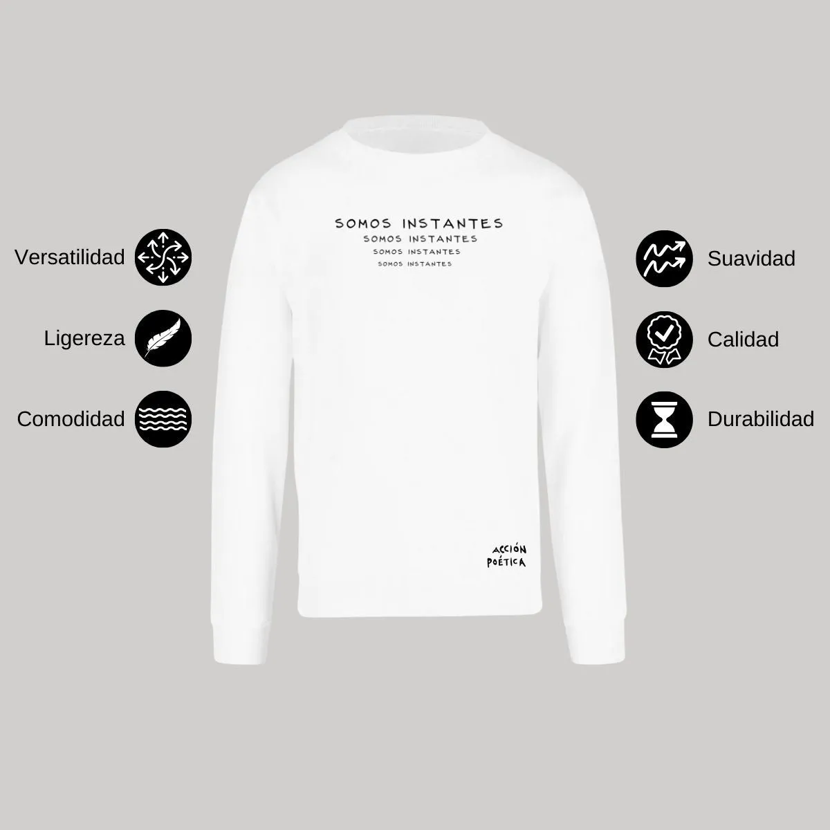 Suéter Acción Poética Unisex Somos instantes OD77013