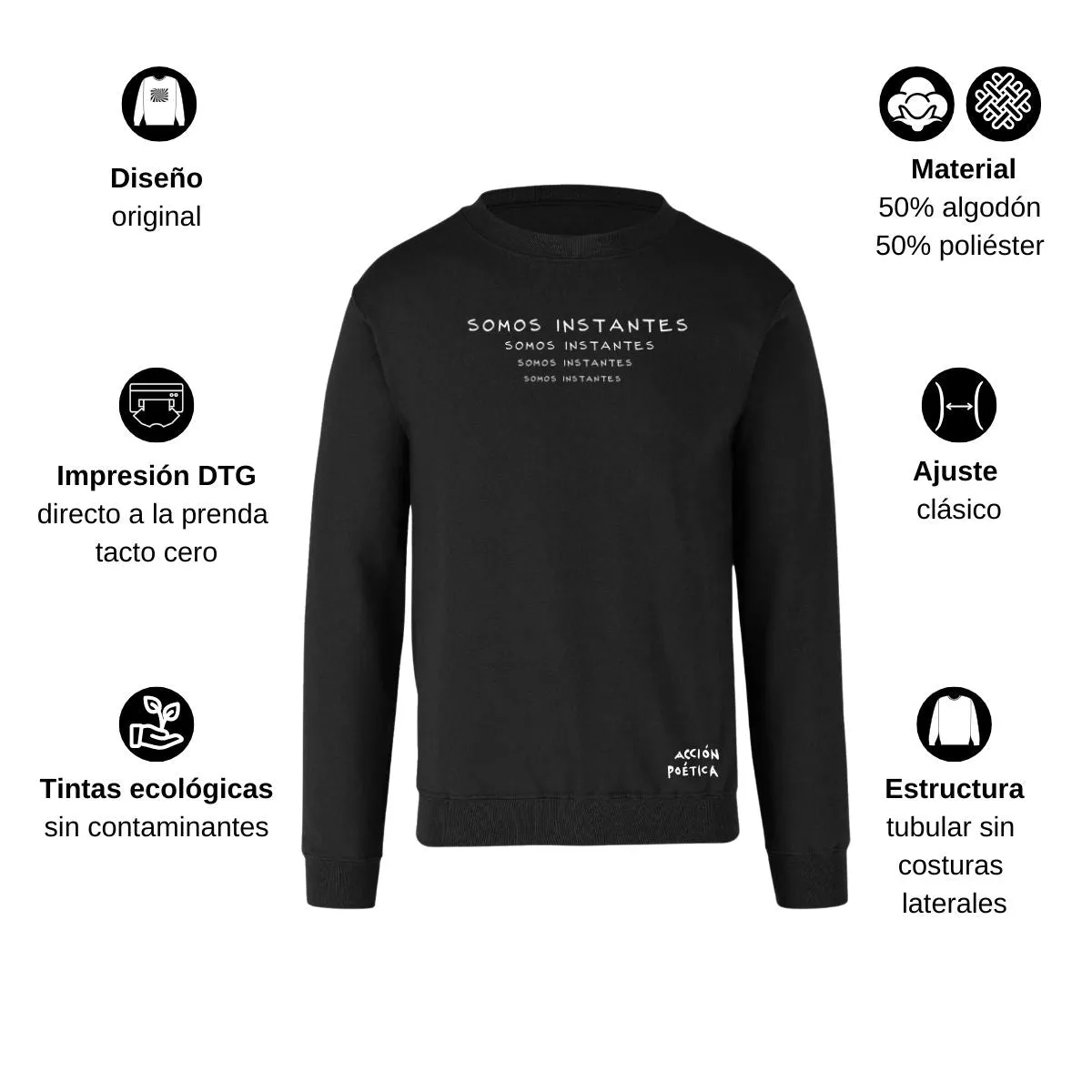 Suéter Acción Poética Unisex Somos instantes OD77013