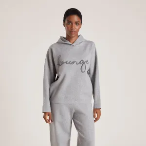 Sweat à Capuche Lounge en Maille - Gris Chiné