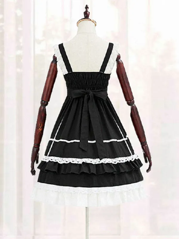 Sweet Lolita JSK Dress Neverland Bows Ruffles Lolita Jumper Skirts