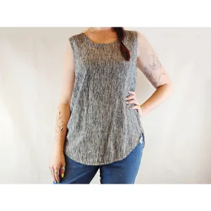 The Ark black and white print sleeveless top size 12