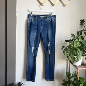 The Kooples Willy Destroy Boyfriend Jeans in Blu88