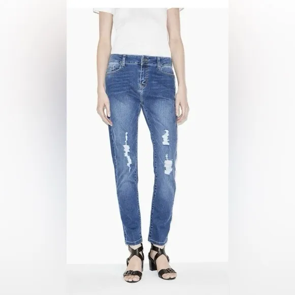 The Kooples Willy Destroy Boyfriend Jeans in Blu88