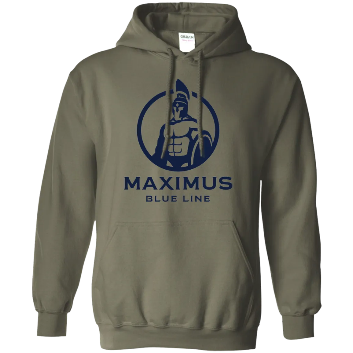 The Maximus Blue Line logo hoodie.