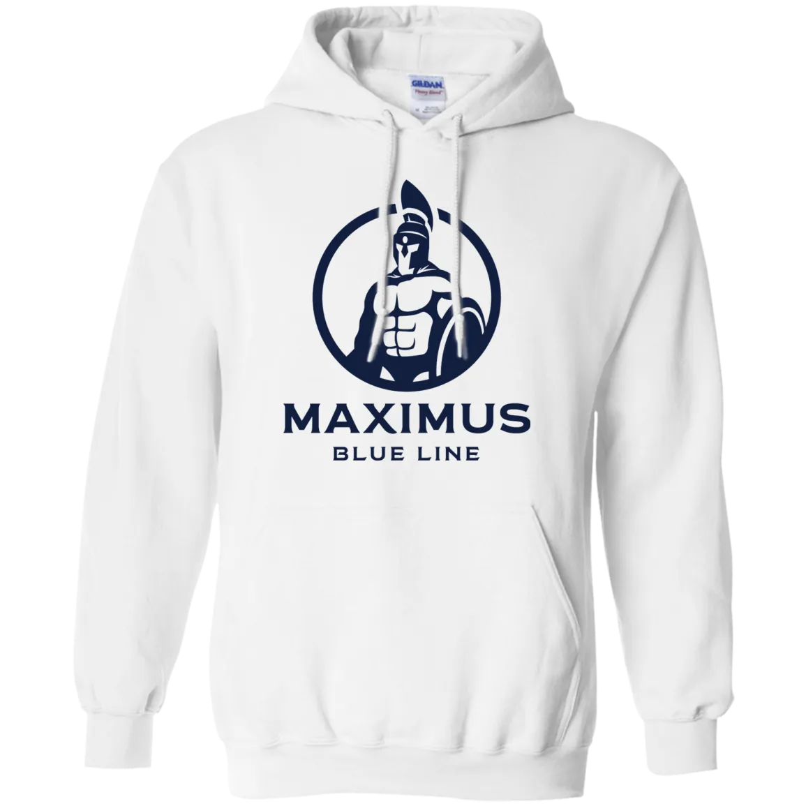 The Maximus Blue Line logo hoodie.