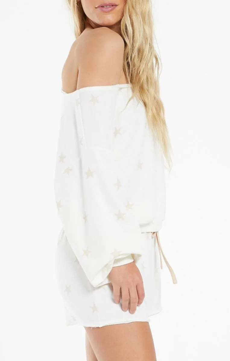 The Zoe Summer Star Terry Sweatshirt in Sand Dollar by Z Supply