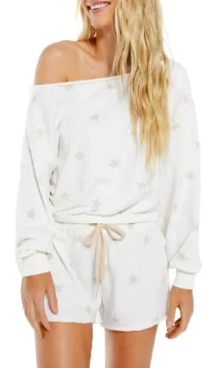 The Zoe Summer Star Terry Sweatshirt in Sand Dollar by Z Supply